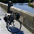 Xtracycle by the river Liffey at Dublin's Heuston Station