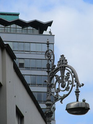 The top of Liberty Hall in Dublin as seen from Tara Street