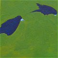 Rooks, Grass II, a painting