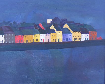 painting of the claddagh in Galway